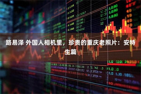 路易泽 外国人相机里，珍贵的重庆老照片：安特生篇